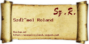 Számel Roland névjegykártya