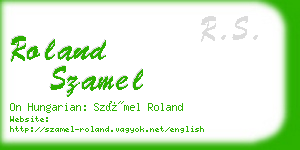 roland szamel business card